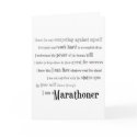 I Am a Marathoner Best Of Luck cards by Mall4MyLife I Am a Marathoner Best Of Luck cards