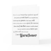 I Am a Marathoner Best Of Luck cards