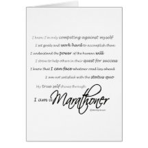 I Am a Marathoner - Best Of Luck Greeting Cards