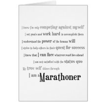 I Am a Marathoner Good Luck Greeting Card