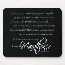 I am a Marathoner - Script mousepads