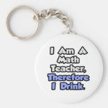 I Am A Math Teacher, Therefore I Drink Keychain