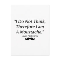 I Am A Moustache Post Cards