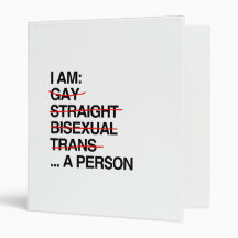 I AM A PERSON 3 RING BINDER