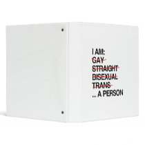 I AM A PERSON 3 RING BINDER