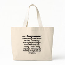 I Am A Programmer Canvas Bag