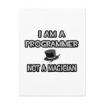 I Am A Programmer ... Not A Magician Postcard
