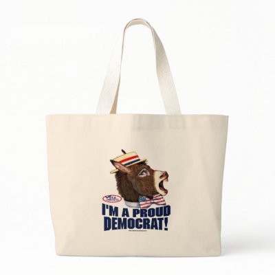 I Am A Proud Democrat Bag  by TheDemocratDonkey