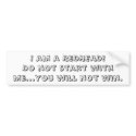 I am a REDHEAD!Do not start with me...You will ... bumper stickers