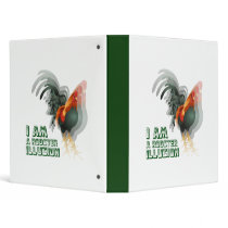 I Am A Rooster Illusion Vinyl Binder