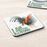 I Am A Rooster Illusion cork coasters