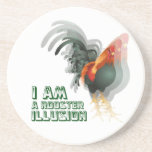 I Am A Rooster Illusion coasters