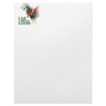 I Am A Rooster Illusion Customized Letterhead