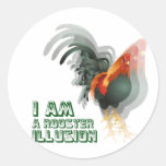 I Am A Rooster Illusion stickers