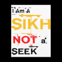 I Am A Sikh, Not A Seek postcards