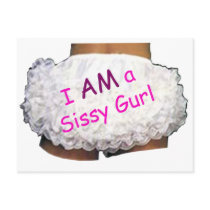 I AM a Sissy Gurl postcards