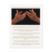 I Am A Social Worker, These Are My Hands-Postcards by SocialWorkArt I Am A Social Worker, These Are My Hands-Postcards