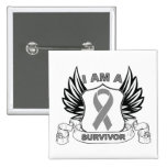 I am a Survivor - Brain Cancer buttons