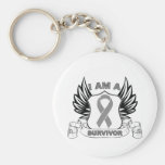 I am a Survivor - Brain Cancer keychains