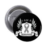 I am a Survivor - Brain Cancer buttons