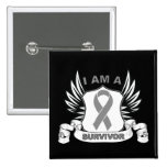 I am a Survivor - Brain Cancer buttons
