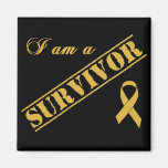 I am a Survivor - Gold Ribbon Magnets