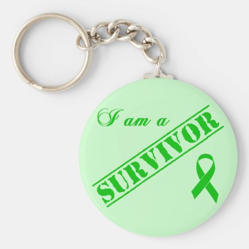 I am a Survivor - Green Ribbon Keychain