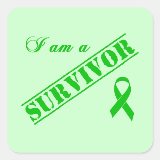 I am a Survivor - Green Ribbon Sticker