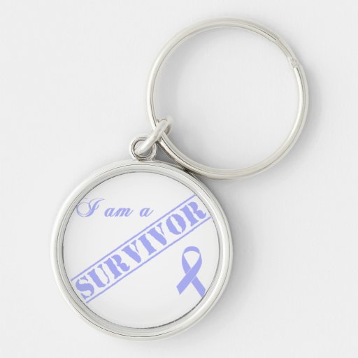 I am a Survivor - Lavender Ribbon Keychain