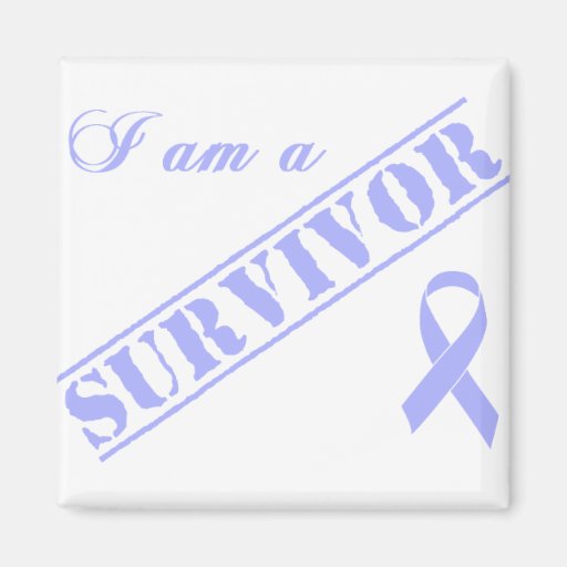 I am a Survivor - Lavender Ribbon Magnets