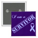 I am a Survivor - Lavender Ribbon Pin