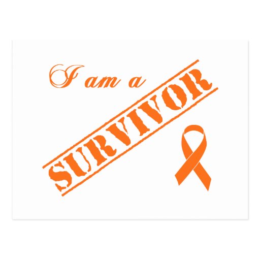 I am a Survivor - Orange Ribbon Postcards