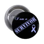 I am a Survivor - Periwinkle Ribbon Buttons
