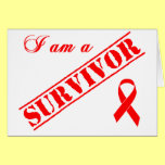 I am a Survivor - Red Ribbon Card