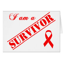 I am a Survivor - Red Ribbon Card