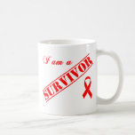 I am a Survivor - Red Ribbon Mug