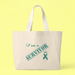 I am a Survivor - Teal Ribbon Bags