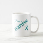 I am a Survivor - Teal Ribbon Coffee Mugs