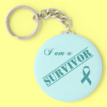 I am a Survivor - Teal Ribbon Keychains