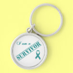 I am a Survivor - Teal Ribbon Keychains