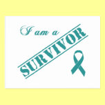 I am a Survivor - Teal Ribbon Post Cards