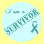 I am a Survivor - Teal Ribbon Sticker