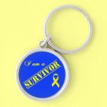 I am a Survivor - Yellow Ribbon Keychains