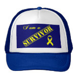 I am a Survivor - Yellow Ribbon Mesh Hats