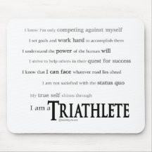I am a Triathlete Mouse Pads