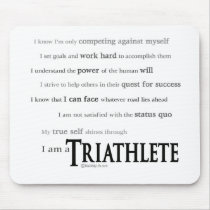 I am a Triathlete mousepads