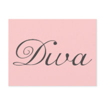 I am a true diva postcard