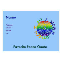 I Am A World Citizen Business Card Templates