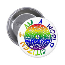 I Am A World Citizen Button
