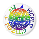 I Am A World Citizen Fridge Magnet